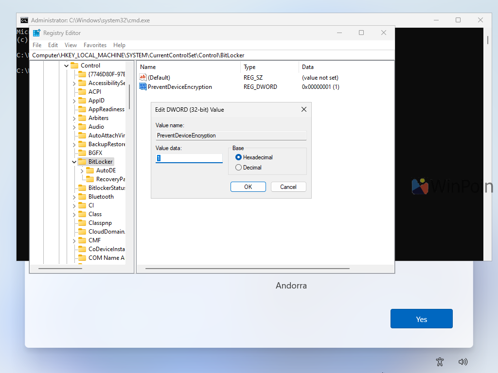 Lewati enkripsi perangkat dalam instalasi Windows 11