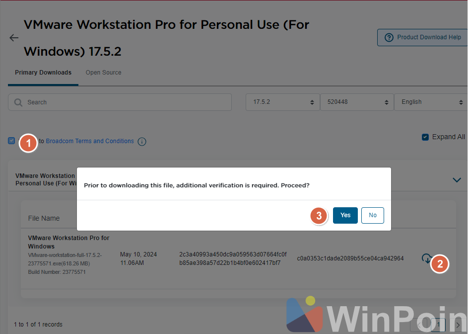 Pendaftaran dan Unduh Gratis VMware Workstation Pro